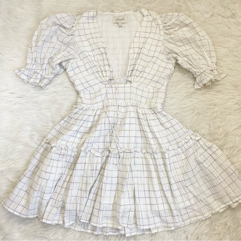 CLEOBELLA White Checkered Dress - Picture 3 of 8